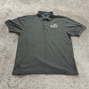 Port Authority Polo Shirt Mens Large Dark Gray Edgarton Christian Academy Logo